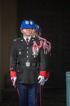 Changing of the guards ceremony in Monaco Stock Photos