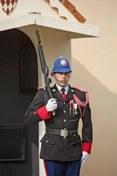 Changing of the guards ceremony in Monaco Foto stock