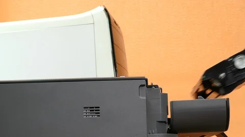 Changing laser printer toner. Stock-Footage 90688275