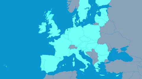 Changing map of the European Union after the 2016's britain's referendum. Stock Footage 64919822