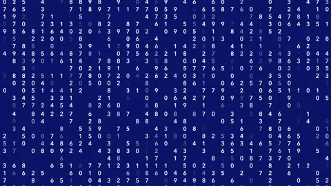 Changing numbers on blue background in 4k video. Stock Footage 157347609