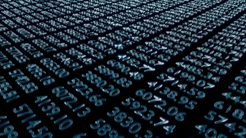 Changing numbers in columns Stock-Footage 89364467