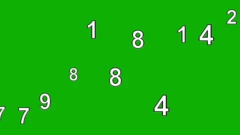 Changing Numbers Sequence Animation | Digital Countdown and Data Flow Loop Stock Footage 310688878