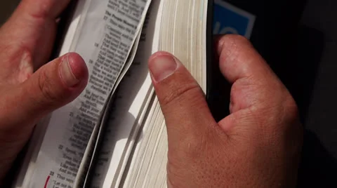 Changing Pages In The Bible Stock Footage 27201349