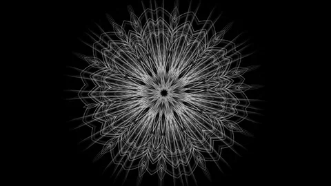 Changing pattern of an abstract flower - seamless looping (FULL HD) Vídeos de archivo 94345317