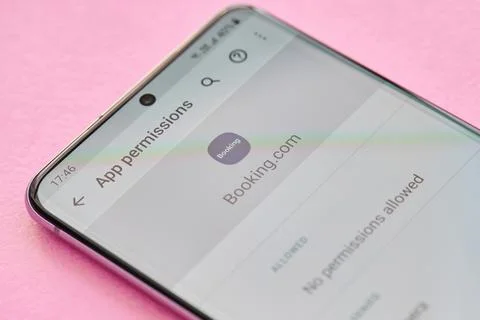 Changing permissions setting of booking app Stock Photos