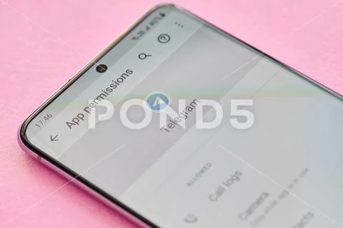 Photograph: Changing permissions setting of telegram app #152968607