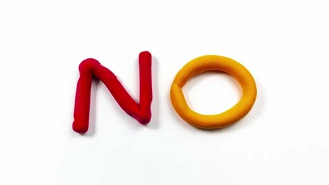 Changing Plasticine stop motion animation yes into no Stock Footage 151760882