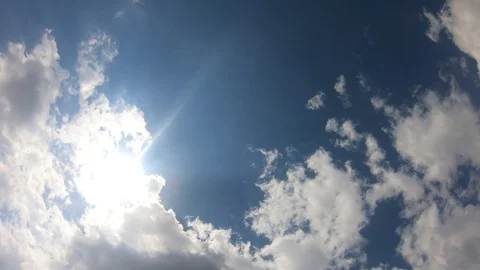 Changing Position of the Sun in the Sky Timelapse Stock Footage