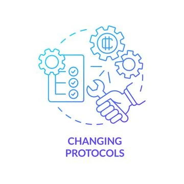 Changing protocols blue gradient concept icon イラスト素材