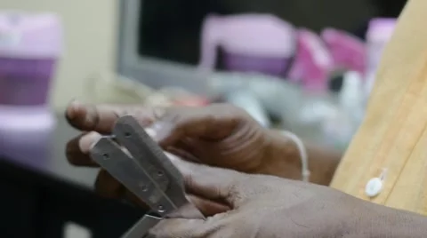 Changing razors used for shaving Stock Footage 60002433