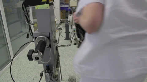 Changing reel with fiber optic cable Stock Footage 24950809