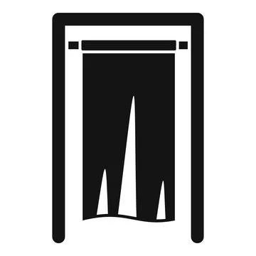 Changing room fitting area black icon 스톡 일러스트