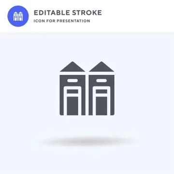 Changing Room icon vector, filled flat sign, solid pictogram isolated on whit Stock Illustration