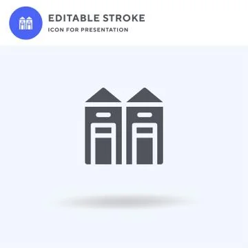 Changing Room icon vector, filled flat sign, solid pictogram isolated on whit Stock Illustration