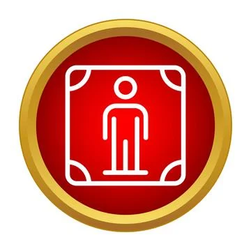 Changing room or fitting room vector icon button Stock Illustration