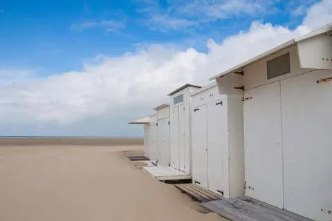 Changing rooms at a beach Foto stock