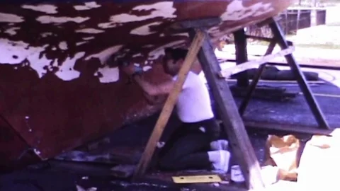 Changing sandpaper on sander Stock Footage 83469178