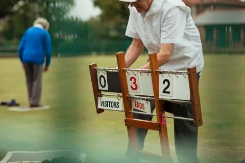 Changing the Scoreboard Stockfoto's
