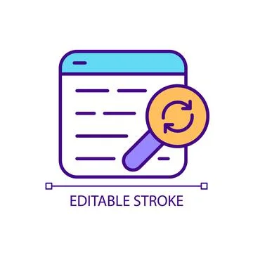 Changing search engines to protect personal data RGB color icon Stock Illustration