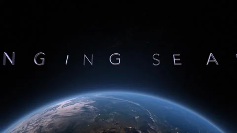 Changing seasons 3D title animation on the planet Earth background Video stock 258776497