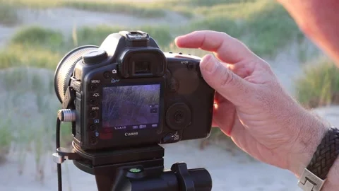 Changing settings on camera Stock Footage 218264970