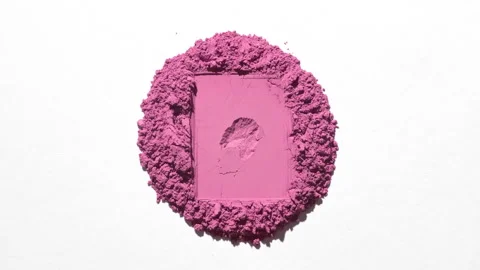 Changing shadows on pink blush powder Stock Footage 341113983