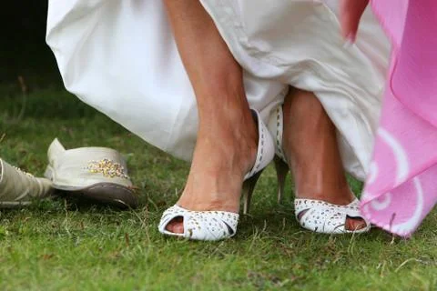 Changing shoes Stock Photos