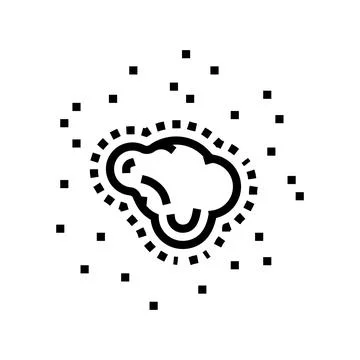 Changing size chape color mole melanoma line icon vector illustration Illustrazione stock