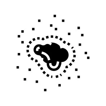 Changing size chape color mole melanoma glyph icon vector illustration Illustrazione stock