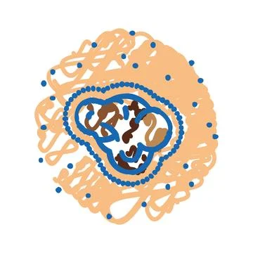 Changing size chape color mole melanoma icon doodle illustration Stock Illustration