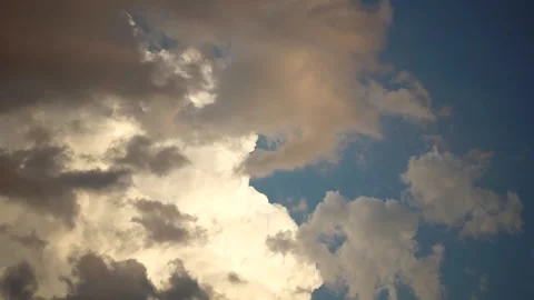 Changing Sky: Close-Up Time-Lapse of Dramatic Clouds at Sunset Stock Footage 317672875
