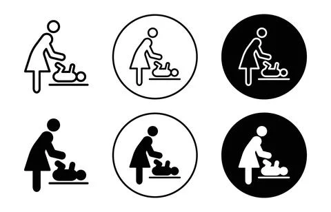 Changing table icon Stock Illustration