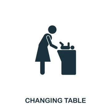 Changing Table icon. Mobile apps, printing and more usage. Simple element sing Stock Illustration