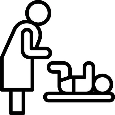 Changing table icon, Supermarket and Shopping mall related vector Stock Illustration