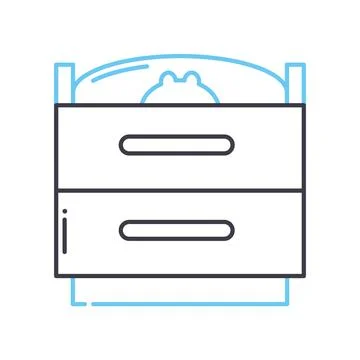 Changing table line icon, outline symbol, vector illustration, concept sign Stock Illustration