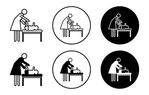 Changing table vector icon mark set symbol for web application Stock Illustration