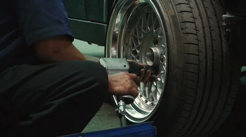 Changing tires Stock Footage 50160255