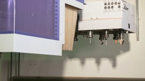 Changing tools on the CNC milling machine Stock Footage 70708814