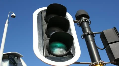 Changing traffic light Stock Footage 11022157