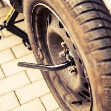 Changing tyres Stock Photos