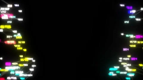 Changing values.Global Computer Network. Software source code and program data Stock Footage 100189427