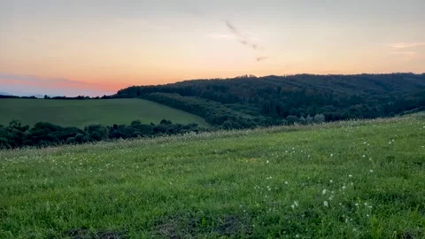 A changing view of nature at sunset Stock Footage 280206266