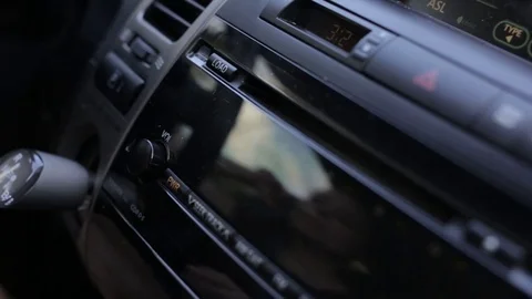 Changing Volume in Car while Driving Stock Footage 74279782