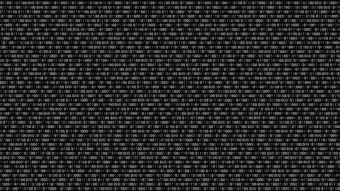 Changing white binary code on black background, 0 and 1, 4k footage loop 動画素材 156902772