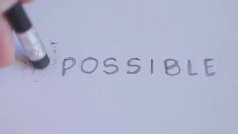 Changing the word impossible to possible. Vídeo Stock 69176089
