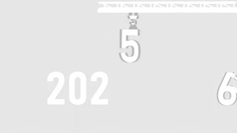 Changing Year 2025 to 2026 Crane lifts the number 5 to complete 2026 symbolizing Stock Footage 321427368