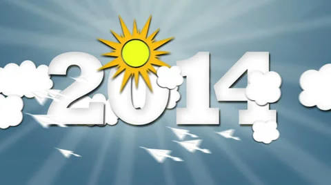 Changing Year Looping Animation Stock Footage 29675605