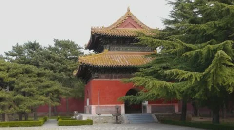 Changling Tomb - Stele Pavilion Stock Footage 58756143