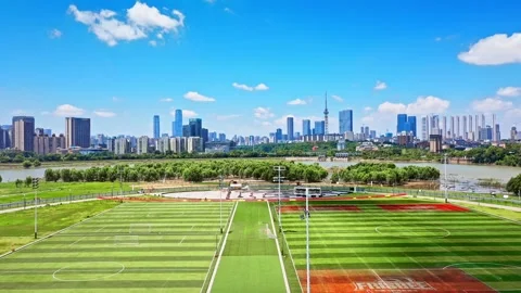 Changsha cityscape and High-rise Buildings, 4K Drone Shot Stock Footage 325815053